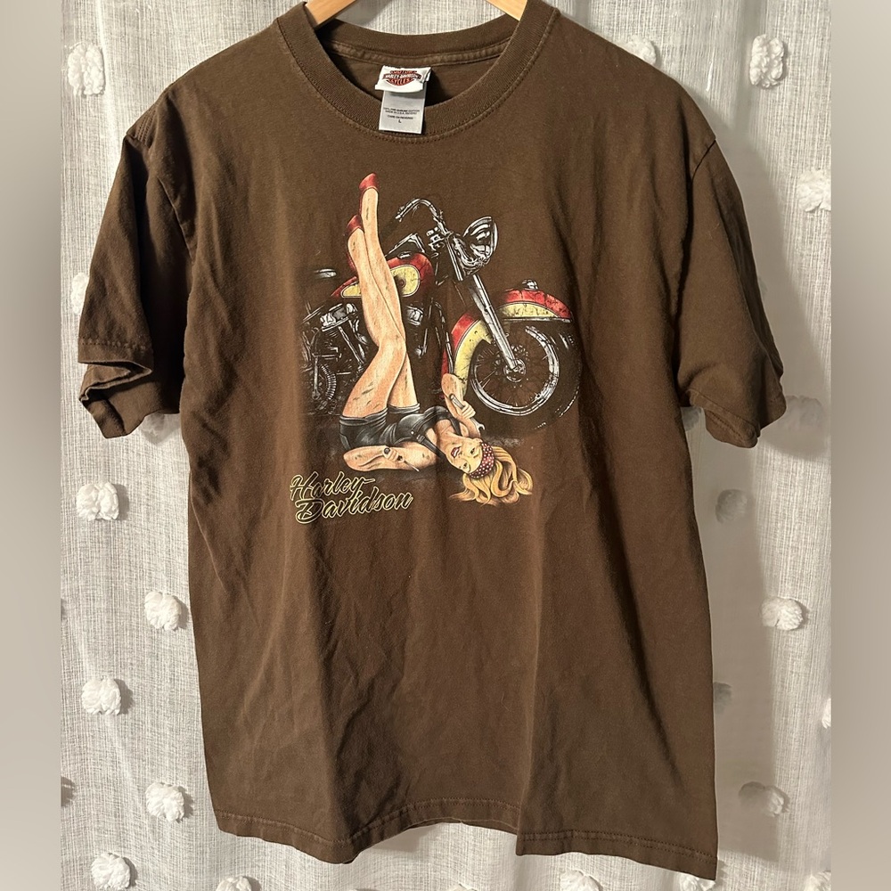 Harley Davidson pin up tshirt